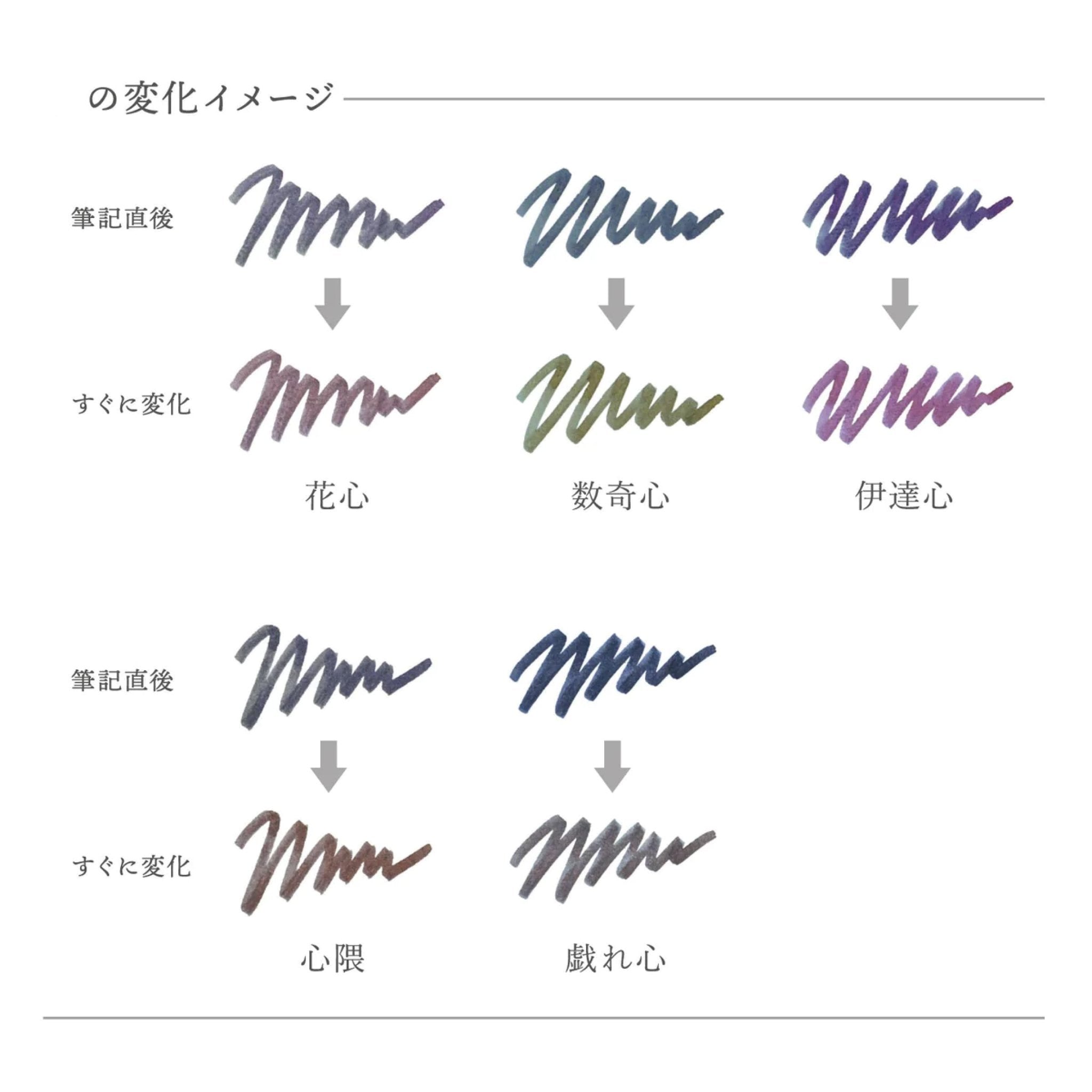 セーラー万年筆 ゆらめくインク 第二弾 万年筆用ボトルインク 染料 20ml 第2弾